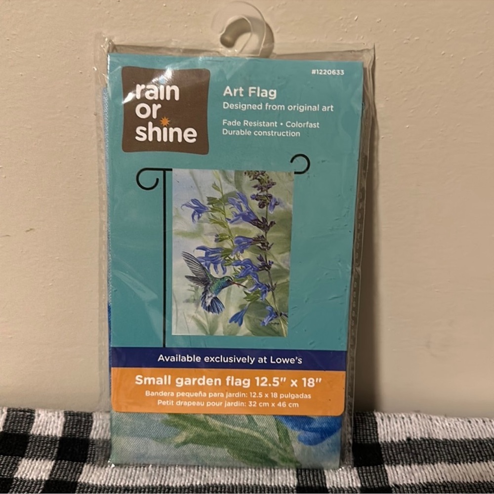 Rain or Shine “Hummingbird” Art Garden Flag~12.5”x18~NEW! - Picture 2 of 3